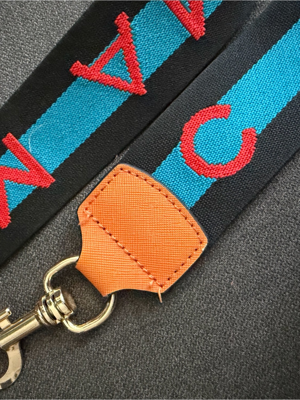 Marc Jacobs Orange Crossbody with Blue and Black Logo Strap - Picture 2 of 13